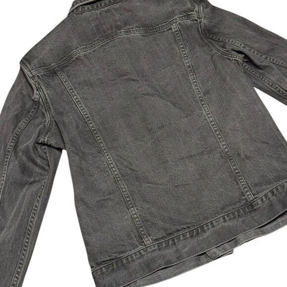 ALLSAINTS women’s setsu gray wash denim jean trucker jacket size medium - Picture 4 of 6